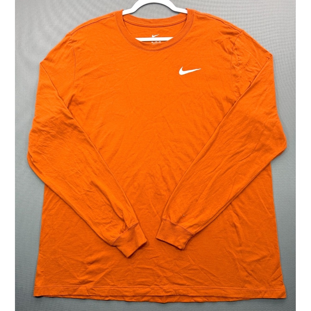 Nike The Nike Tee Long Sleeve Athletic Cut Men's Crew Neck Graphic Black XXL